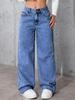 Jeans da Donna in Denim a Vita Alta Gamba Dritta Dolce Piccante - Pantaloni Lunghi Casual Sformati Snellenti