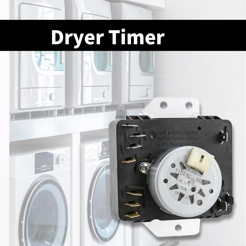Precise Dryer Timer with Plastic Metal Construction Laundry Timing Part for Accurate Laundry Drying Control