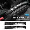 Carbon Fiber Car Interior Seat Gap Plug Filler Pad For Nissan Qashqai X-Trail T32 Juke Tiida Leaf 350Z Rogue Murano Nismo Logo