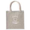 VASKA by Moz Small Tote Bag, Mini Tote, Nordic, Swedish Elk Design, Women's, Walking Tote, Lunch Tote, Bento Tote, Jute, VSJJ-01A, Olive