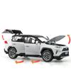 1/32 Toyota RAV4 SUV 2023 Alloy Die Cast Toy Car Model Sound and Light Pull Back Children's Toy Collectibles Birthday Gift
