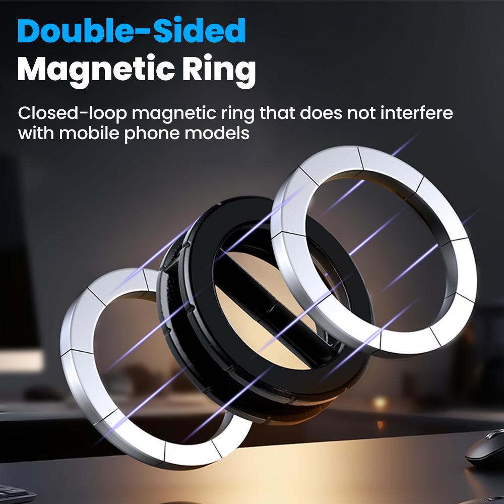 Portable Magnetic Mobile Phone Holder Car-mounted Mobile Phone Holder Foldable Magnetic Suction Type 360° Rotating Holder