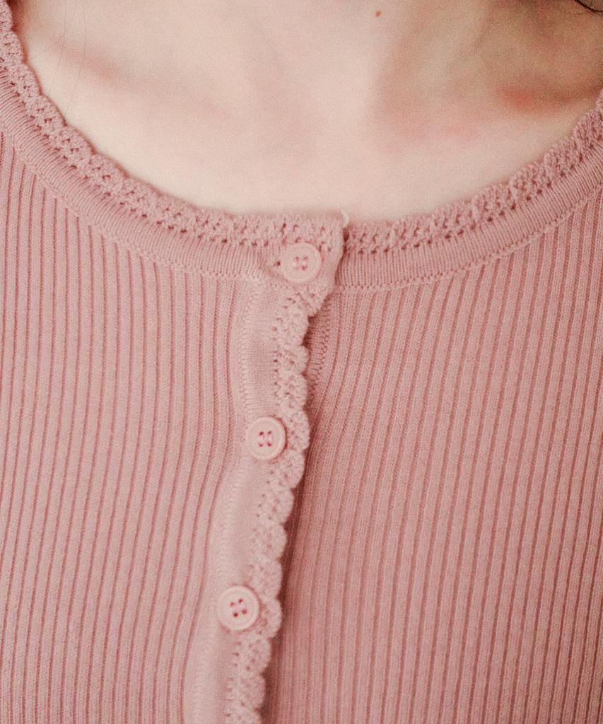 KOOLKITTEN Lace Neck Button Tshirt