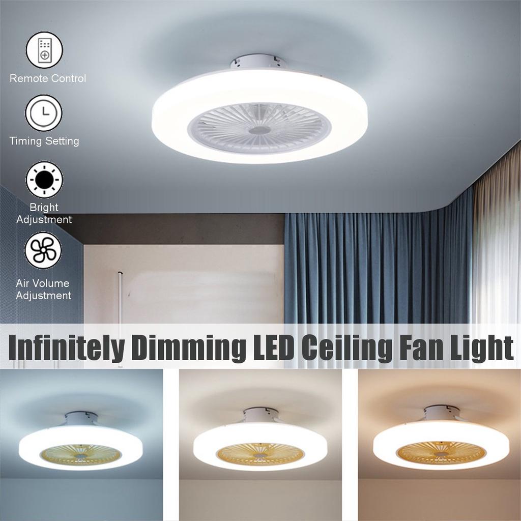 100W 58CM Dimmable LED Ceiling Fan Round Ceiling Fan Light with Light With For Dining Room Bedroom