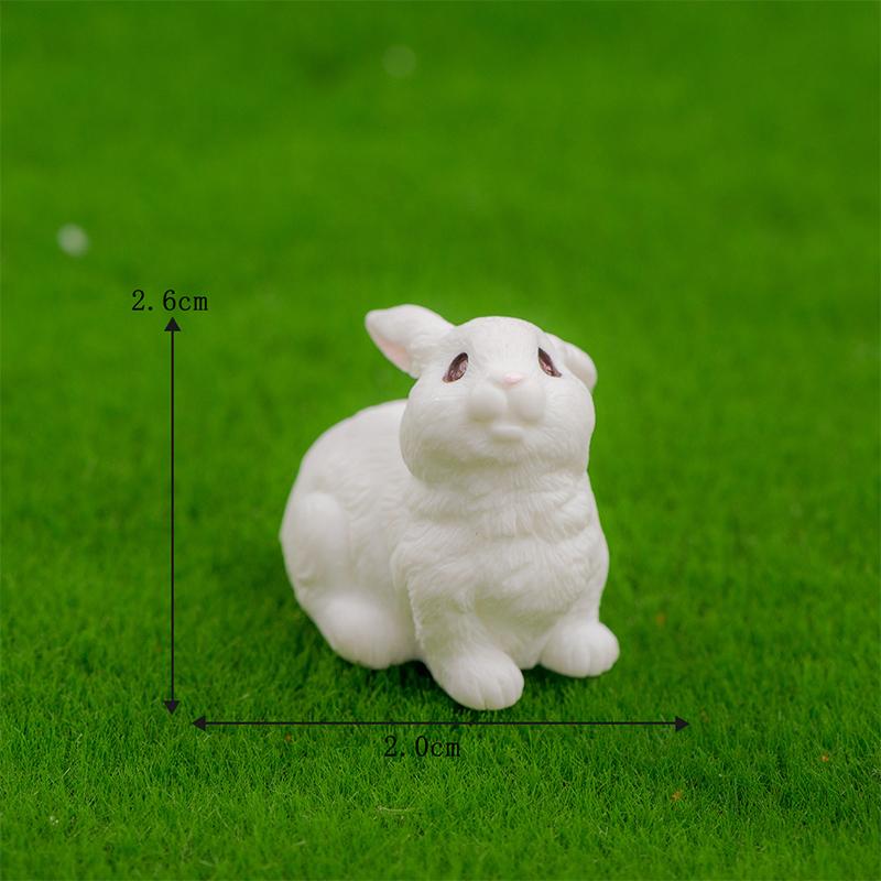 

Милый мультяшный кролик, смоляные украшения, украшение для дома, кавайное животное, кролик, украшение для комнаты, миниатюрная фигурка, подарок, поделки