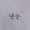 S925 Sterling Silver Heart, Flower, and Bowknot Stud Earrings - Light Luxury, Non-Fading Jewelry for Women.