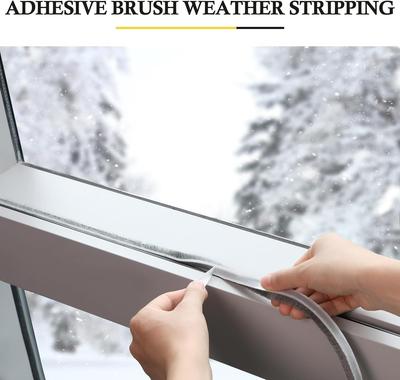 3/2/1Pcs 5M Self-Adhesive Soundproofing Weather Stripping Window Brush Seal Strip Noise Blocker for Windows and Doors Frame Wind