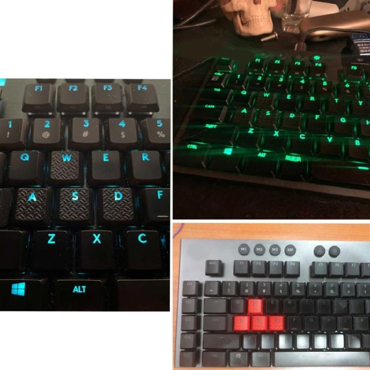 Textura Antideslizante Tapa de Tecla 4 Piezas Fibra de Carbono para G915/G813/G815/G913 TKL Keycaps de Perfil Bajo para Gamer