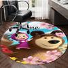 Personalized M-Masha and the Bear Round Chair Office Rug - Perfect for Mat, Office Chair & More - Ideal Gift for Birthdays and Holidays