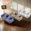 1 Set 1:12 Mini Dollhouse Furniture Italian Leather Sofa Simulation Miniature Living Room Chairs Decor Kids Pretend Play Toy