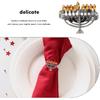 Amosfun 4pcs Menorah Napkin Rings Alloy Napkin Holders for Hanukkah Table Decorations Elegant Buckles for Holiday Dinners Parties and Special