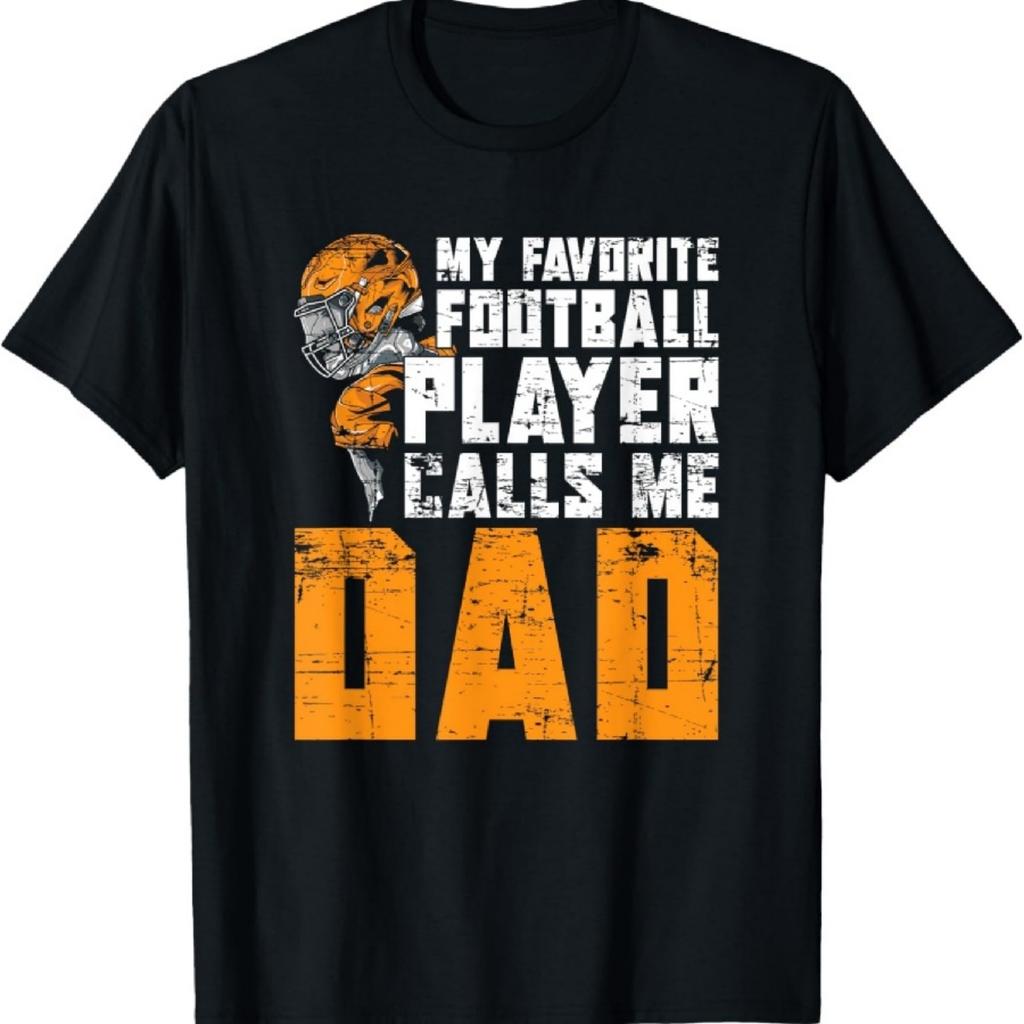 Vatertag Fußballspieler Papa Amerikanischer Sport Fußball T-Shirt