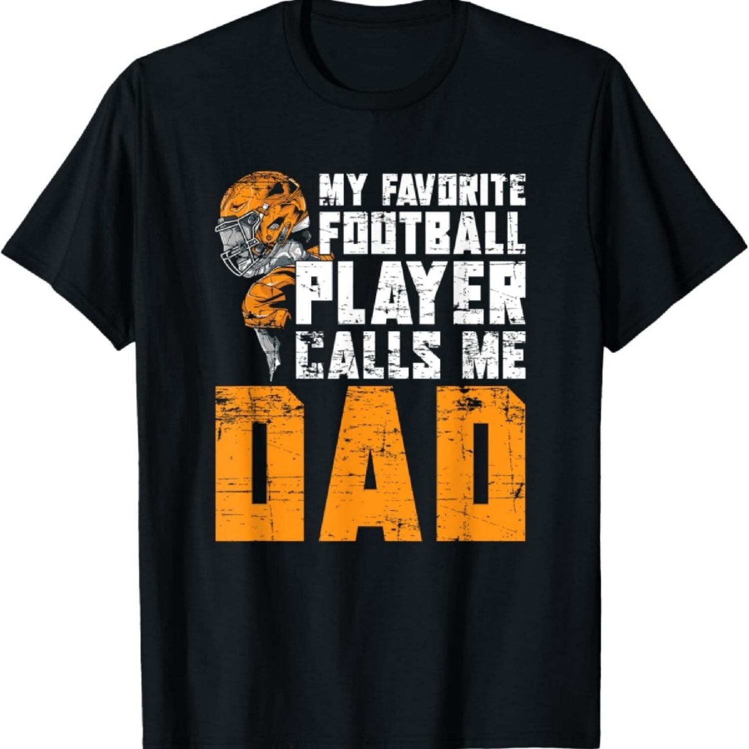 

Fathers Day Football Player Dad American Sport Football T-Shirt XXXXXL чорний