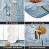 1Pcs Anti Fatigue Kitchen Rugs,  Small Daisy Print Waterproof Non-Slip Thick Cushioned Kitchen Mat Heavy Duty Comfort Standing Mat for Kitchen