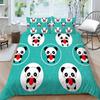 Panda povlak na přikrývku Queen Size povlečení Bambus Bytový textil Děti Chlapec Dívka s povlakem na polštář Špičkový povlak na povlečení