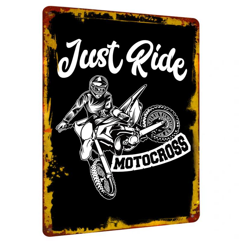 

Motocross Rider Jumping Pattern Metal Tin Sign Creative Home Decor Garage Bar Wall Hanging Art 20x30cm（7.8x11.8inch）
