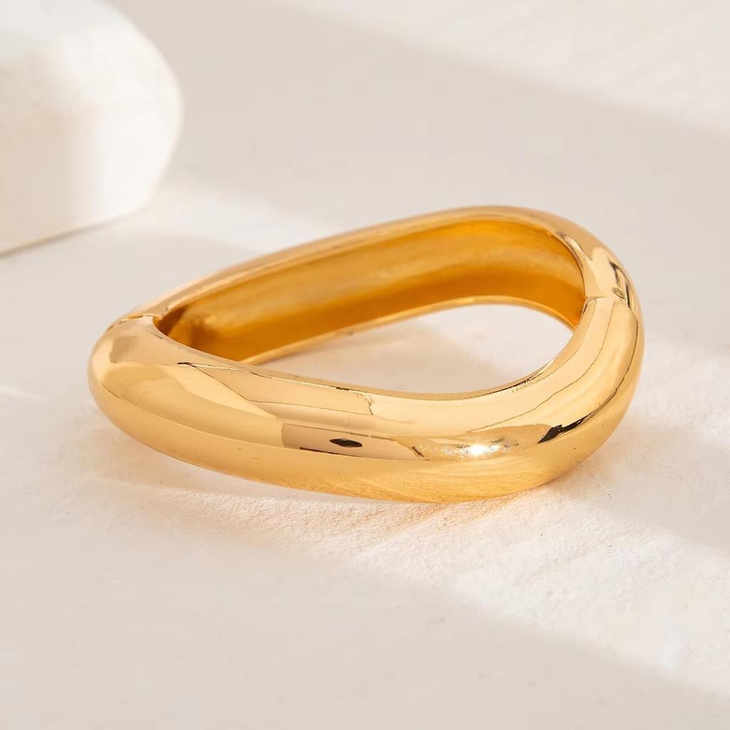 Ingemark 6 Styles Exaggerated Smooth Water Drop Chunky Open Cuff Bangles Women Punk Arm Bracelet Banquet Steampunk Jewelry Men