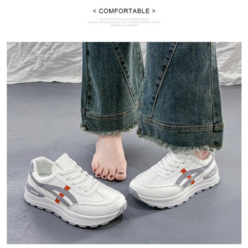 Women Breathable Thick Sole Height Increasing Versatile Korean Style Casual Sports Sneakers