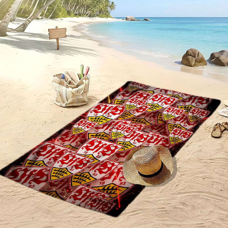Toalla de Playa con Estampado de Fútbol VfB Stuttgart, Toalla Grande Suave de Secado Rápido para Playa, Camping, Natación