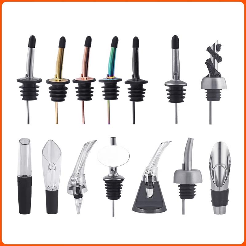 Wine Pourer & Bottle Stopper Set