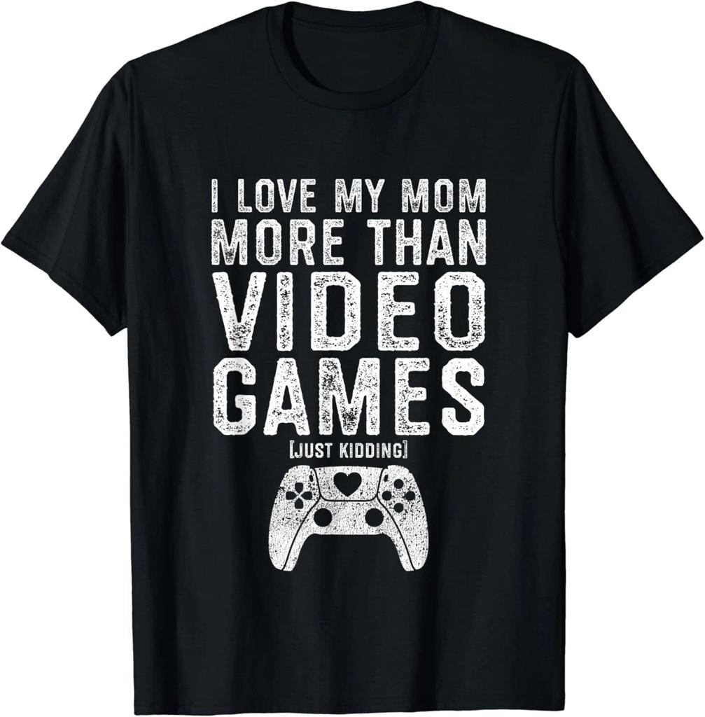 I Love My Mom Video Gamer Valentines Day Gift Boys Gift Unisex T-Shirt