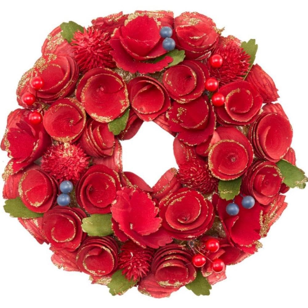 Foyer Wreath Red Sleep Berry Mix Glitter S 8425028 &