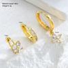 17KM 3PCS Shiny Crystal Huggie Hoop Earring Set Women Fashion Cartilage Hoops Earring Bulk Helix Jewelry Lobe Stud