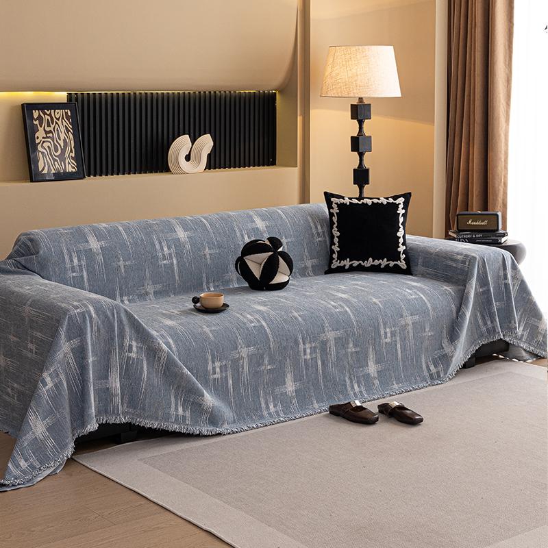 Home Bankhoes Met Kwastjes Woonkamer Banken Deksel Bankhoes Zitting 3-zits Bank Deksel Beige