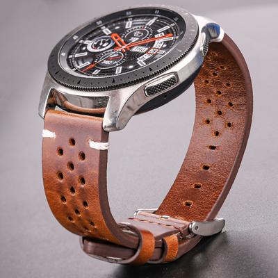 Uhrenarmband handgefertigt aus Rindsleder, atmungsaktiv, 18 20 22 24 mm, Herren und Damen, 4 Farben, Ölwachs, echtes Lederarmband, Uhrenarmband, Zubehör