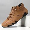 Fashion Men's Handmade Leather Boots for Men Winter High Top Sneakers Outdoor Light Casual Shoes Autumn Lace-up Vintage Ankle Boots Man