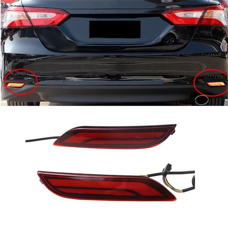 Powerful Car LED Rear Bumper Reflector Light Brake Light Tail Lamp Dynamic Turn Signal Light For Toyota Camry 2018-