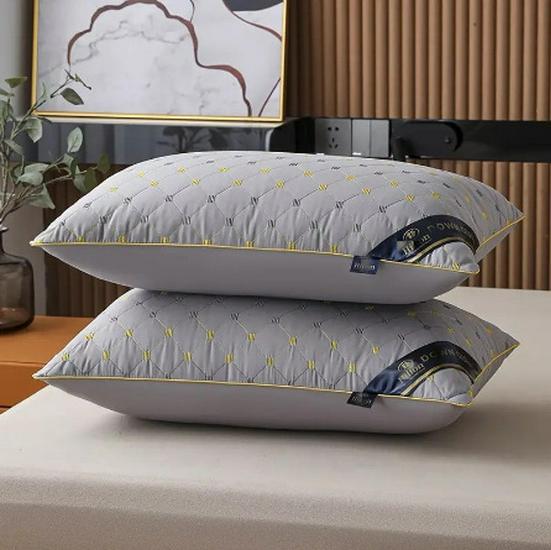 Neck Support Pillow with Non-Collapsing Core & Cover, 48x74cm, Ideal for Home, Hotel or Dorm Use