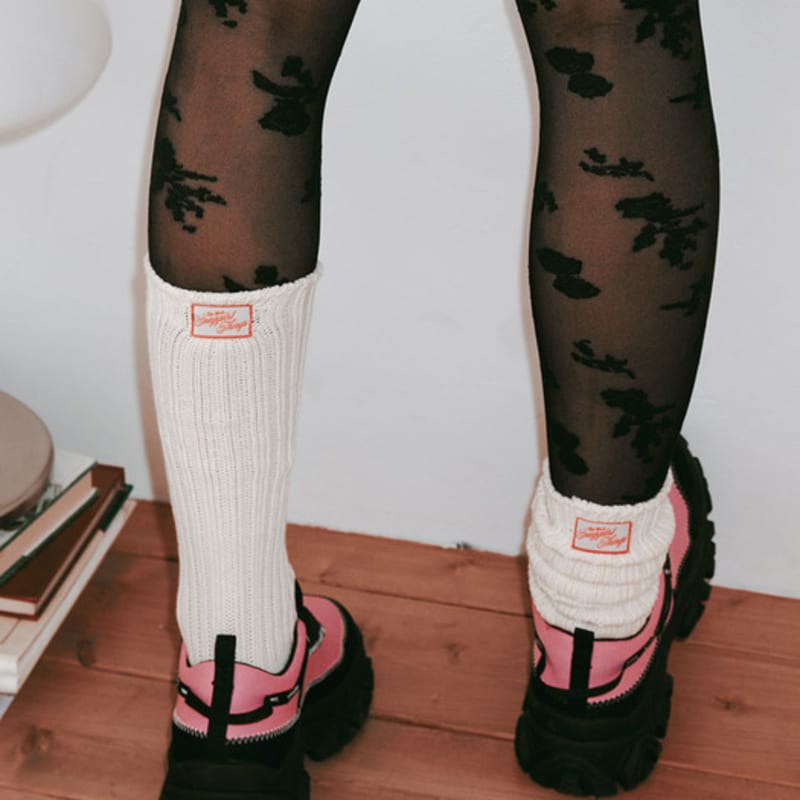 SNUGGIEST Grobstrick Baumwoll Wintersocken [Cremesuppe]