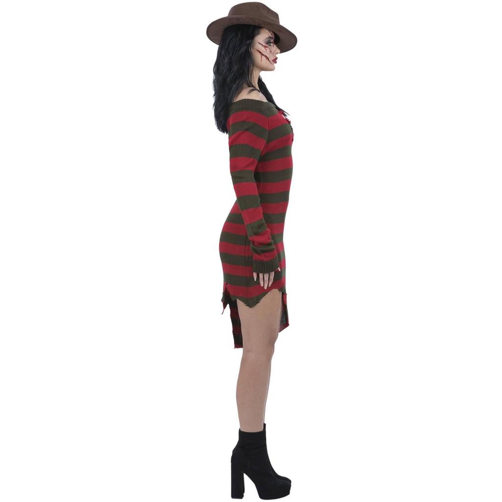 A Nightmare On Elm Street Womens/Ladies Freddy Krueger Costume Dress