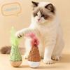 Kreativer Feder-Wackelteller Spielzeug Wobbler Design Ungiftig Katzen Spielzeug Zubehör Bissfest Entspannter Wackelteller Spielzeug Zuhause