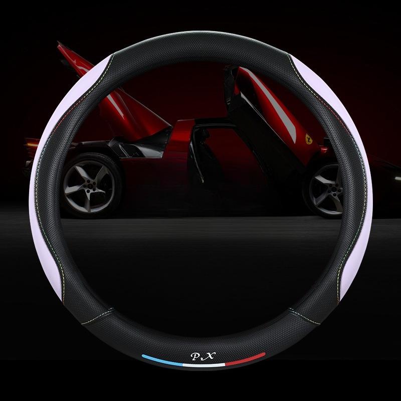 

Round Dot PU Leather Steering Wheel Cover, Breathable and Comfortable Grip, Wear-Resistant and Durable, Fits Most 14.5-15 Inch фіолетовий