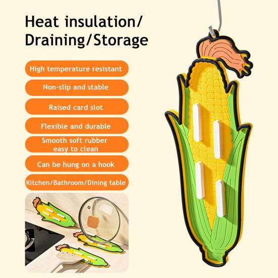 Vegetable Pot Lid Holder Non-slip Heat-Resistant Eggplant Carrot Cabbage Corn Radish Kitchen Counter Pot Lid Storage Drying