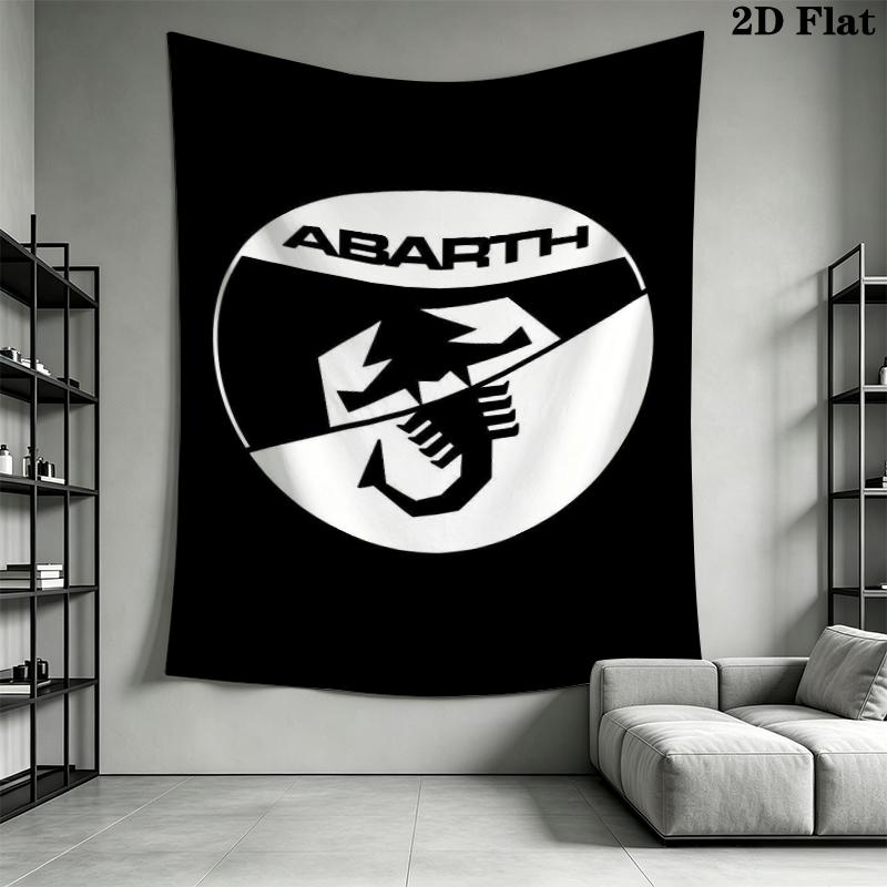 Abarth Wall Tapestry Aesthetic Wall Hanging Printed Fabric Blanket Decorative Tapestries for Bedroom Living Room Home Decor