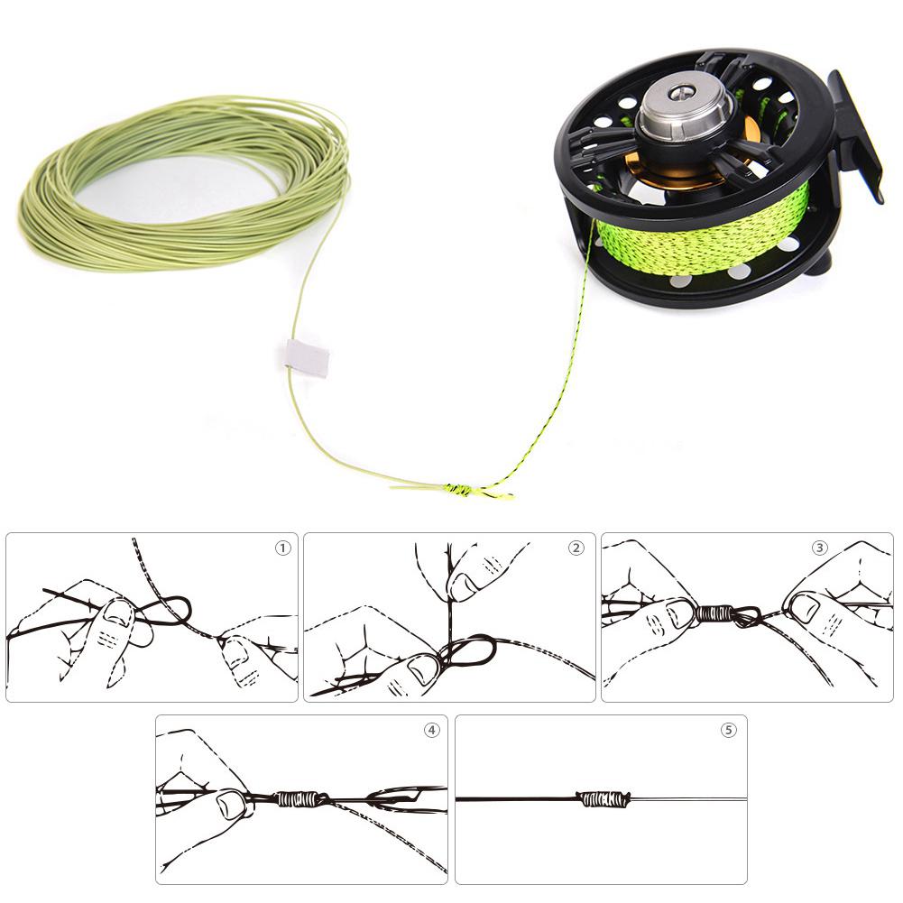 50m Nylon Strong Extreme Tapered er Fly Fishing Braid Line Angler (Yellow&Black 20lb)