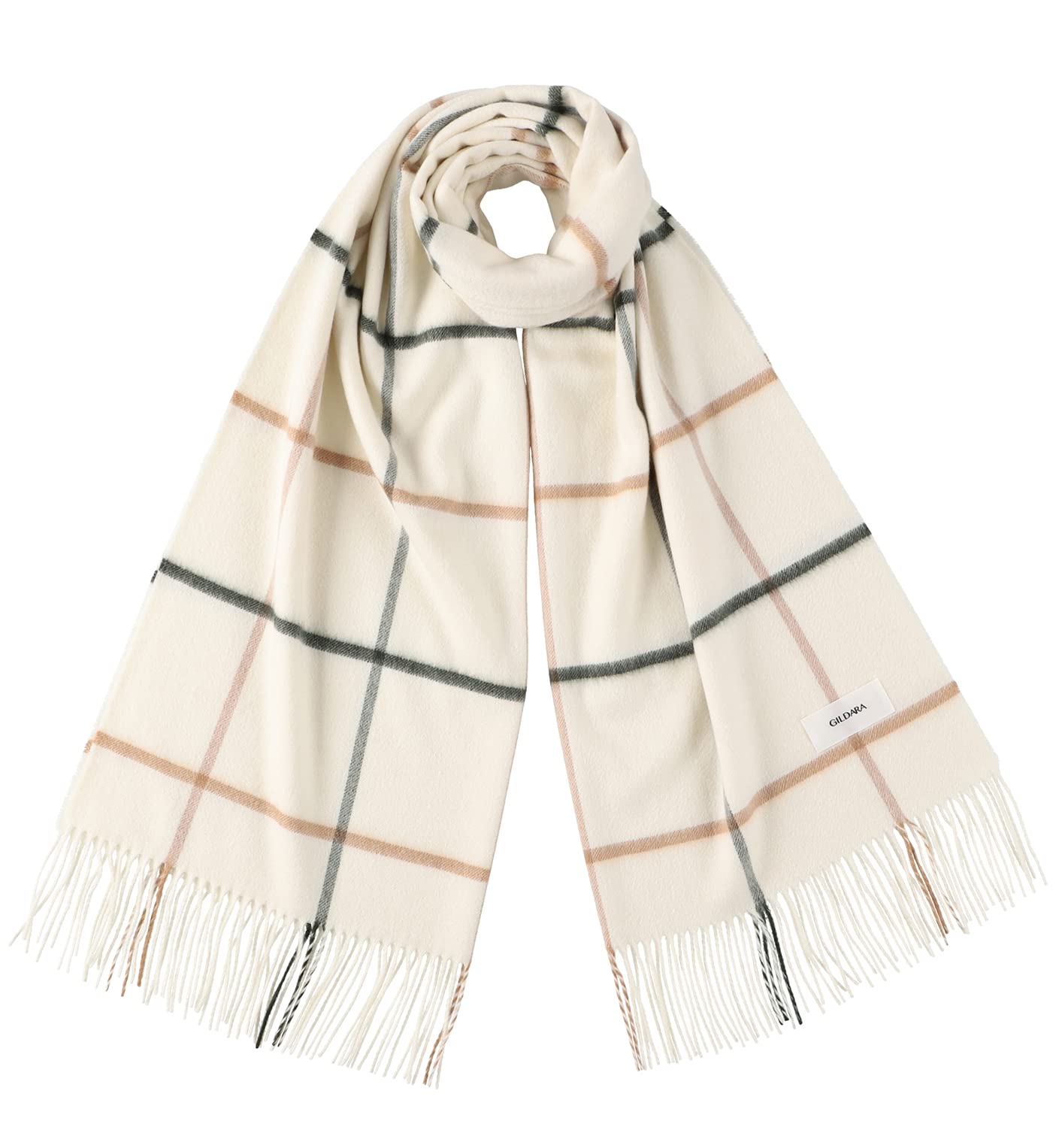 

GILDARA CH70 Premium Cashmere Tartan Check for Men and Women 100% Stole, Large, (OW×BE×KH (WP01))