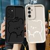 Minimalist Bear Case for Samsung Galaxy A51 A15 A35 A52s A52 A25 A72 A55 A54 A53 Soft Cover A71 A73