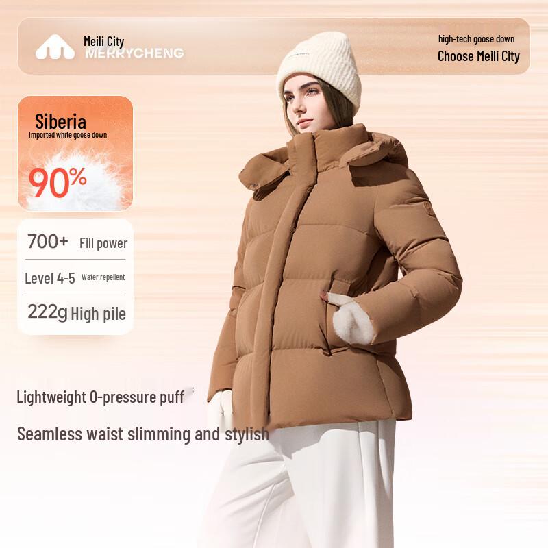 

Meilicheng Women s Adjustable Waist Goose Down Puffer Jacket M