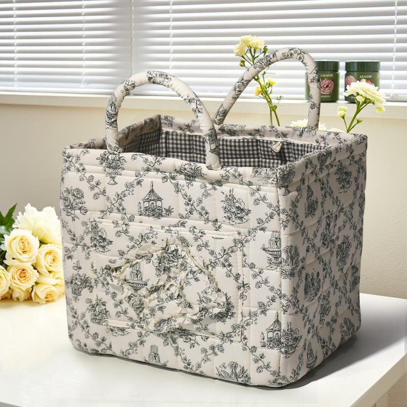 Korean-style Country Home Fabric Storage Basket, Portable Underwear And Sundries Organizing Box, Storage Basket