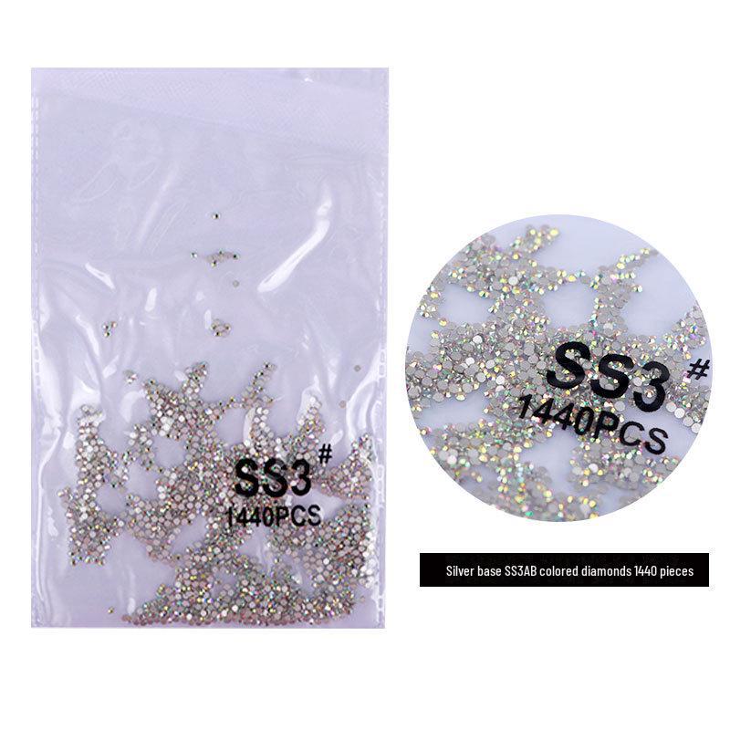 

Серебряно-белые чешские стразы AB Fantasy Color для дизайна ногтей с бриллиантами - Super Flash, с плоским дном, не опадают