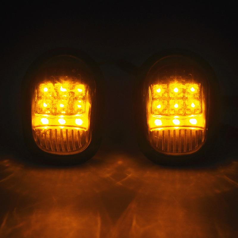 2PCS Motorcycle Turn Signal Light 12V LED Turn Signals Indicators Universal Blinkers Flashers for