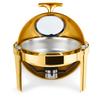 6QT Stainless Steel Chafing Dish for Buffet, Round Food Warmer with Visible Glass Lid