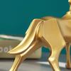Kawaii Nordic Wolf Desktop Figurine Cartoon Car Ornament Geometry Animal Sculpture  Living Room
