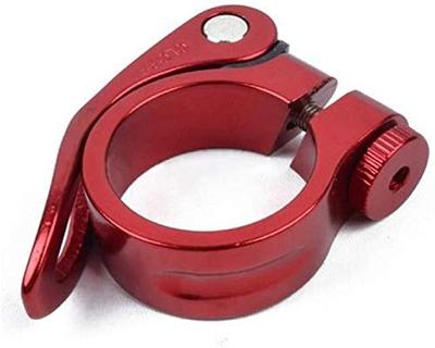 Objímka sedlovky jízdního kola, hliníková slitina, objímka sedlové trubky, rychloupínací sedlovka pro horské kolo, trubka 31,8 mm/34,9 mm (34,9, Červená)
