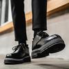 Spring business leather shoes men's formal wear Korean version of the trend British versatile casual big head groom wedding best man shoes 2025