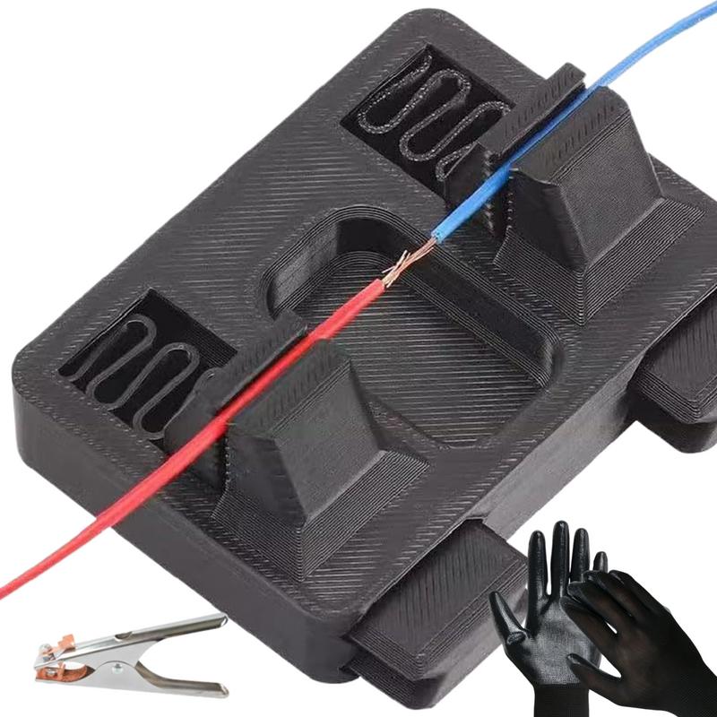 Elektrischer Drahtschweißvorrichtungshalter mit 300A unterer Drahtklemme und einem Paar isolierender Handschuhe Tragbares Löt-Reparaturwerkzeug